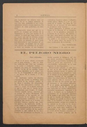 El peligro negro