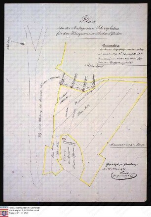 Lageplan zur Anlage eines Schießplatzes des Kriegervereins zu Nieder-Ofleiden