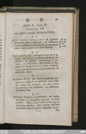Membrum VII. De Novi Operis Nunciatione.
