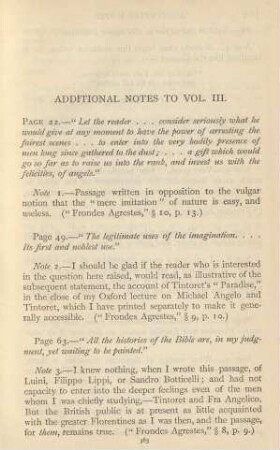 Additional notes to vol. III.