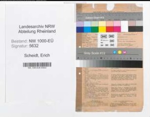 Entnazifizierung Erich Vom Scheidt, geb. 30.11.1895 (Stadtobersekretaer)