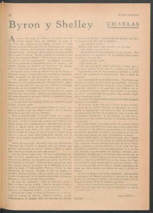 Byron y Shelley : Charlas