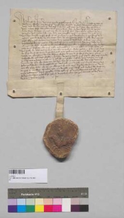 Herzog Albrecht [II.] von Bayern-Straubing-Holland eignet dem Karmelitenkloster in Straubing die (Hof- ) Kapelle St. Sigismund in der Burg zu Straubing von Neuem . S: Herzog Albrecht II. von Bayern-Straubing-Holland