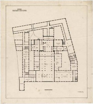 Billing, Hermann; Bochum (Nordrhein-Westfalen); Rathaus - Kellergeschoss (Grundriss)