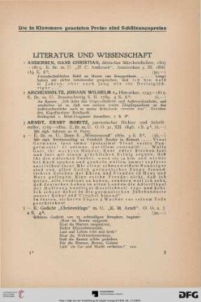 Literatur und Wissenschaft (Nr. 1-360)