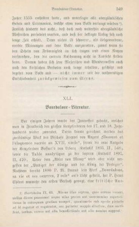 549-551 Bourdalone-Literatur