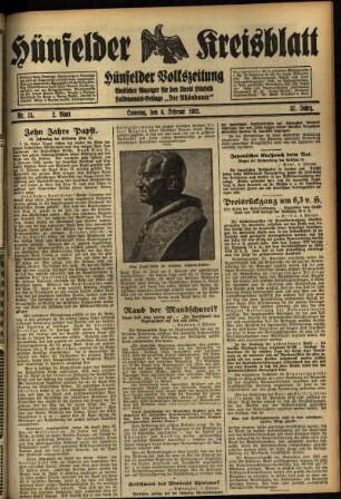 Zweite Ausgabe vom Samstag, den 06. Februar 1932.