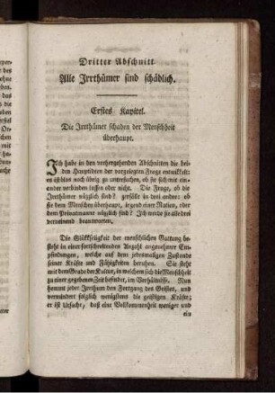 Dritter Abschnitt. Alle Irrthümer sind schädlich.