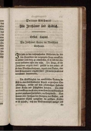 Dritter Abschnitt. Alle Irrthümer sind schädlich.