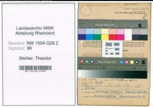Entnazifizierung Theodor Weiher , geb. 15.05.1889 (Postsekretaer)