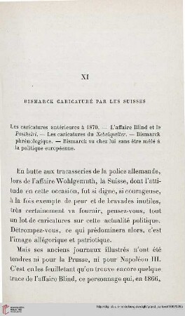 XI Bismarck caricaturé par les Suisses