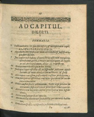 Ad Capitul. Dilecti. I.
