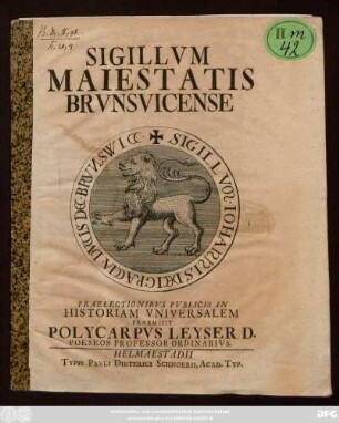 Sigillvm Maiestatis Brvnsvicense