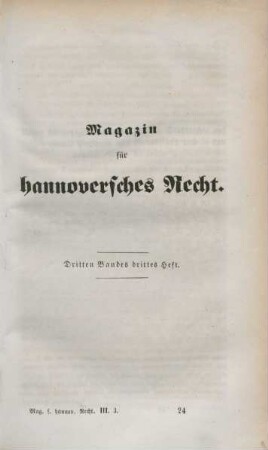 Dritten Bandes drittes Heft