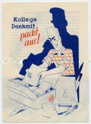 Illustrierte Flugschrift für Teilnahme der Werktätigen an der Neuererbewegung