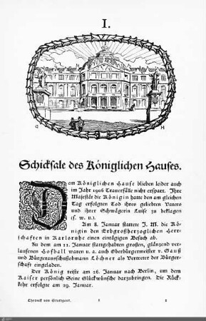 Schicksale des Königlichen Hauses.