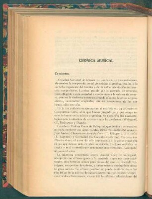 Crónica musical : Conciertos