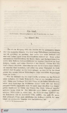 5: Urs Graf : Goldschmied, Münzstempelgraveur und Formschneider von Basel