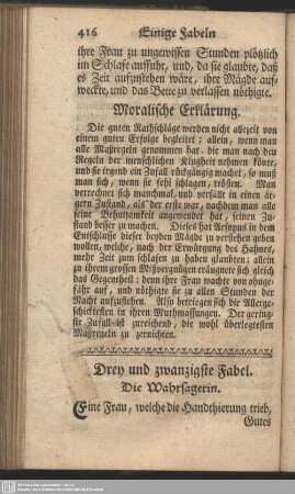Drey und zwanzigste Fabel. Die Wahrsagerin