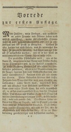 Vorrede zur ersten Auflage.