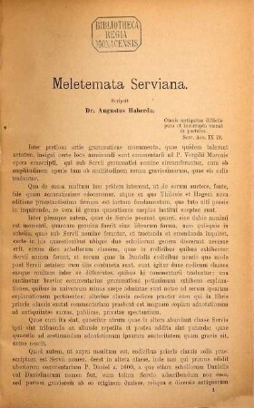 Meletemata Serviana
