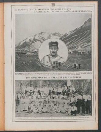 El teniente Prieur atraviesa Los Andes y lleva a Chile el saludo de la misión militar francesa