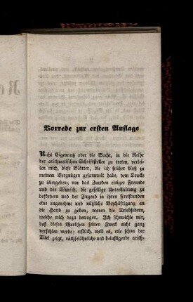 Vorrede zur ersten, fünften, siebenten und achten Auflage.