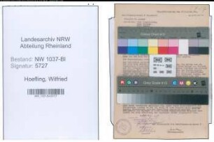 Entnazifizierung Wilfried Hoefling , geb. 00.00.0000 (Polizist)