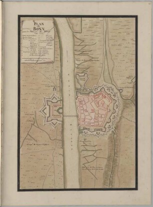 Plan de Bonn avec les Attaques des Allies l'an 1703.