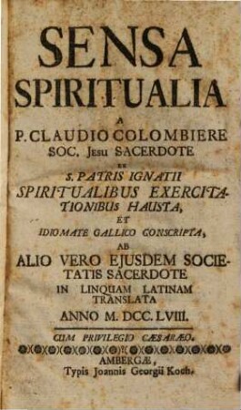 Sensa Spiritualia