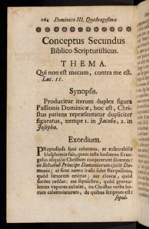 164-179, Conceptus Secundus. Biblico-Scripturisticus.