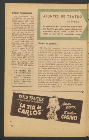 Apuntes de teatro