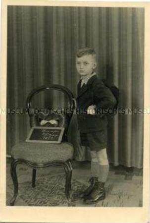 Erinnerungsfoto an den ersten Schultag