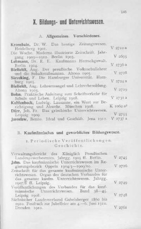 Bildungs- und Unterrichtswesen.