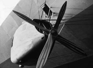 Motorgondel des Zeppelin-Luftschiffs, Friedrichshafen, Deutschland