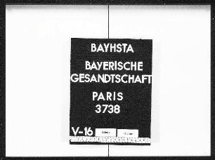 Crailsheimer, Angelo, in Paris, Entlassung aus dem bayerischen Staatsverband
