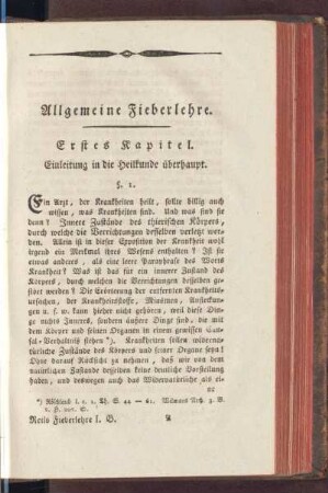 Erstes Kapitel. Einleitung in die Heilkunde überhaupt