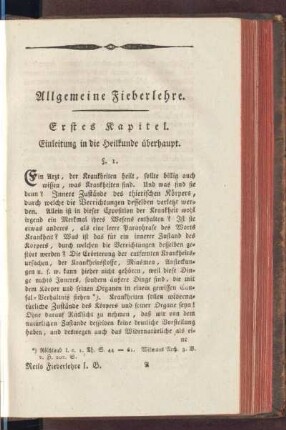 Erstes Kapitel. Einleitung in die Heilkunde überhaupt