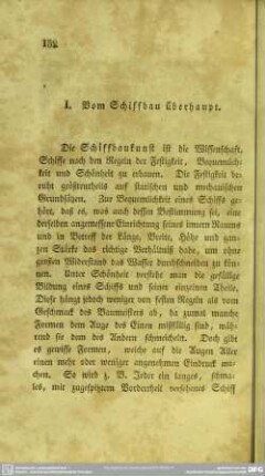 I. Vom Schiffbau überhaupt