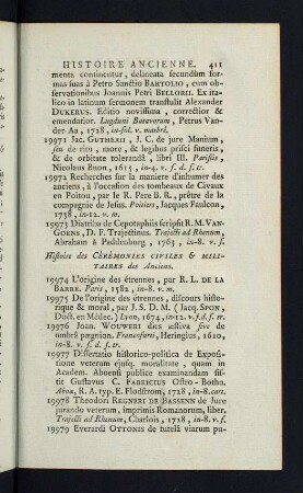 411-414, Histoire des Cérémonies Civiles & Militaires des Anciens