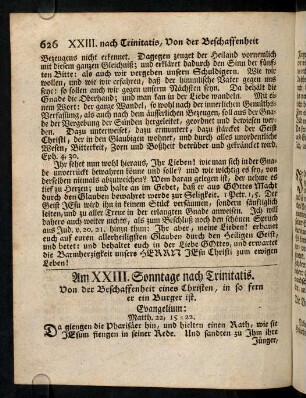 626-633, Am XXIII. Sonntage nach Trinitatis