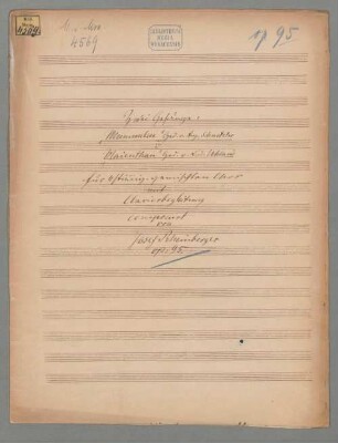 Zwei Gesänge op. 95 - BSB Mus.ms. 4569