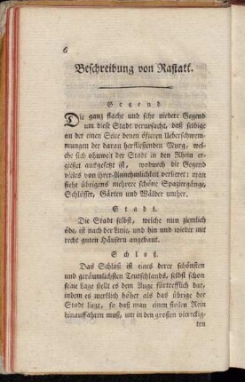 Beschreibung von Rastatt.