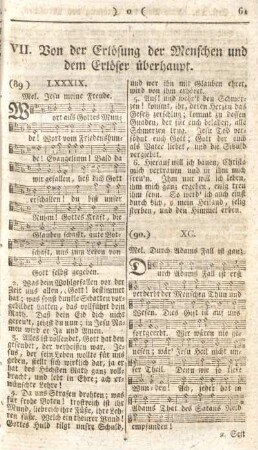 VII. Von der Erlösung der Menschen und dem Erlöser überhaupt.