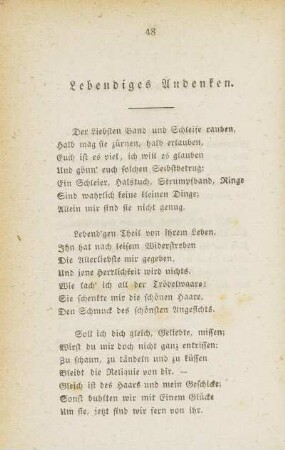 Lebendiges Andenken.