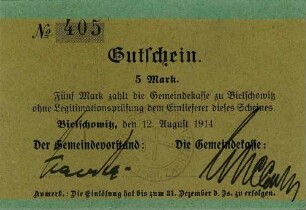 Gutschein - 5 Mark