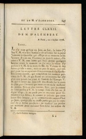 147-163, Lettre CLXXII.