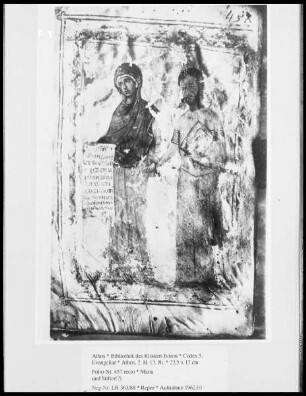 Codex 5, Evangeliar — Maria und Stifter(?), Folio 457 recto