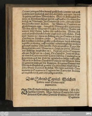 Das Sibend Capitel/ Welchen Lendern vnnd Stedten vnfal zugewarten.