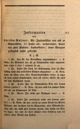 Untersuchungsakten über die in der Republik Bern im Jahr 1832 stattgefundenen Reaktionsversuche. 43, Untersuchungsacten gegen Christen Rufener, Alt-Jagdaufseher von und zu Blumenstein